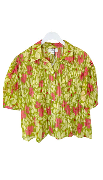 Half Sleeve Button Top