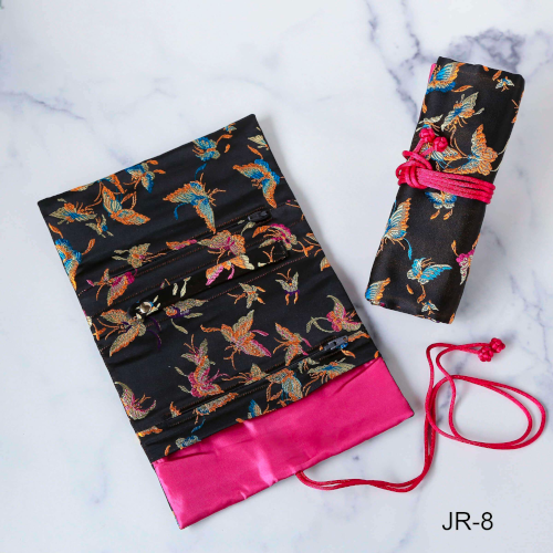 Butterfly or Dragonfly Brocade Jewelry Rolls