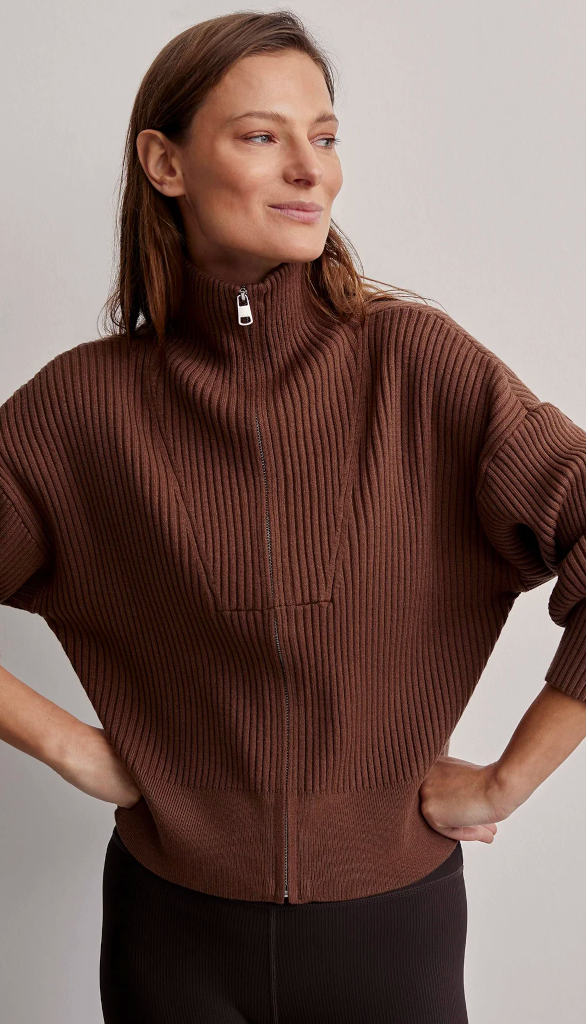 Carmen Rib Knit Zip Through