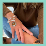 Oval Double Wrap Bracelet 7.1mm - 7.5