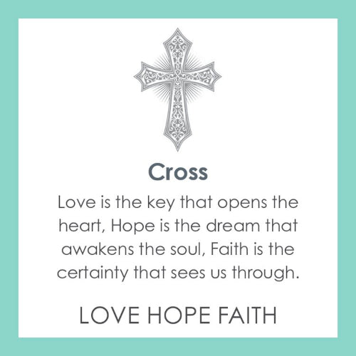 Cross Small Pendant - Pale Blue