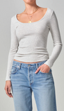 Margie Ballet Neck Long Sleeve Top