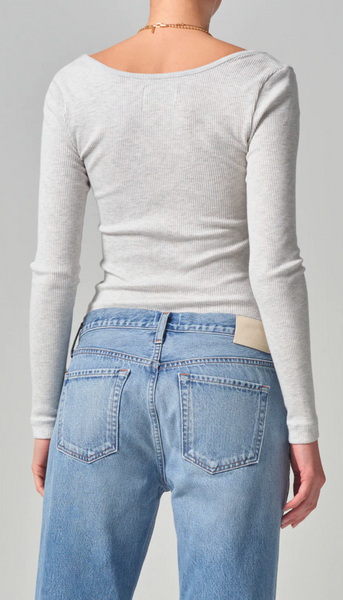 Margie Ballet Neck Long Sleeve Top