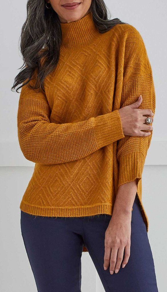 Long Sleeve Mock Neck Sweater