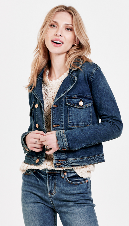 Denim Jacket with Embroidery