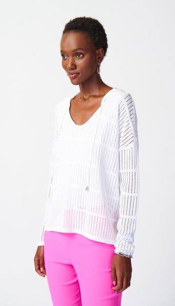 Hooded v deals neck sweater
