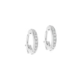 Pave Huggie Hoop Earrings - SS