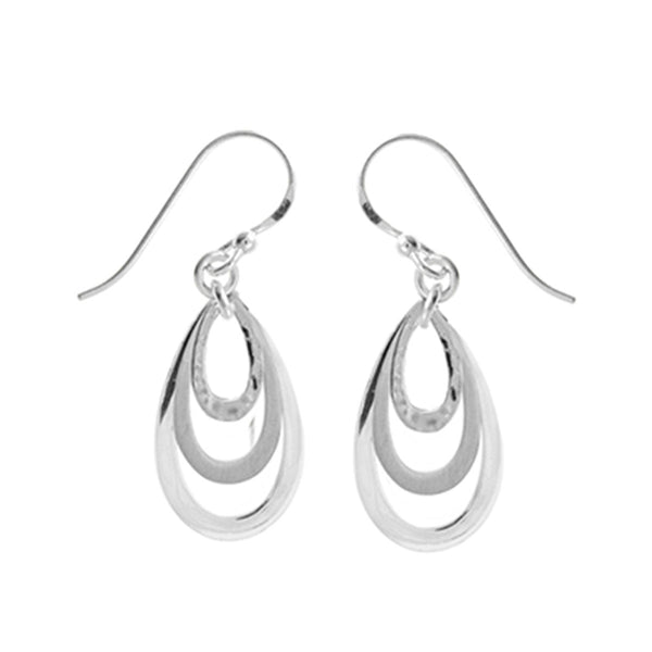 Matte Hammered Hoop Earrings