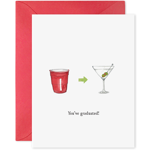 You've Graduated Martini Card