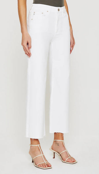 Saige Wide Leg Crop - Modern White