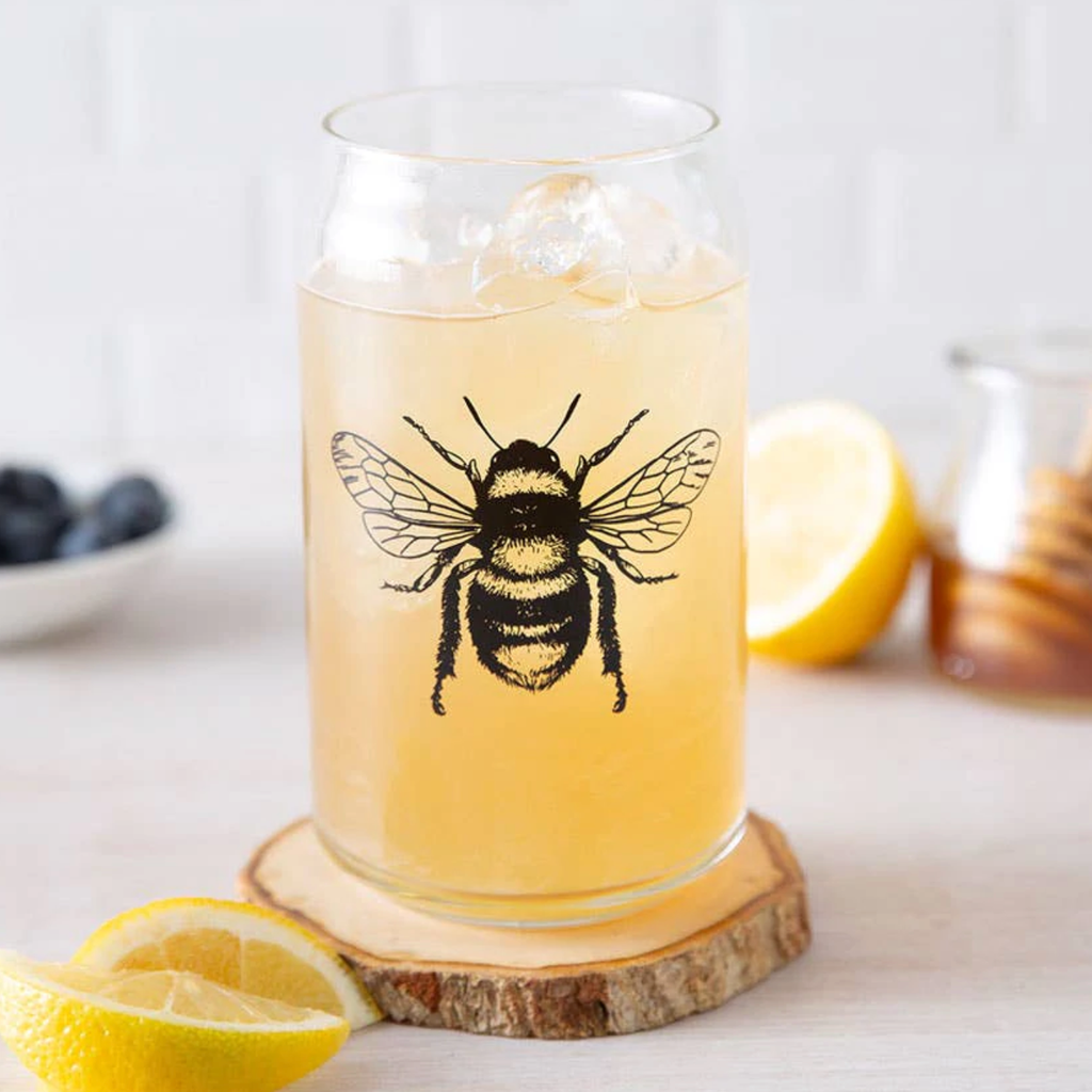 Honey Bee Can Glass