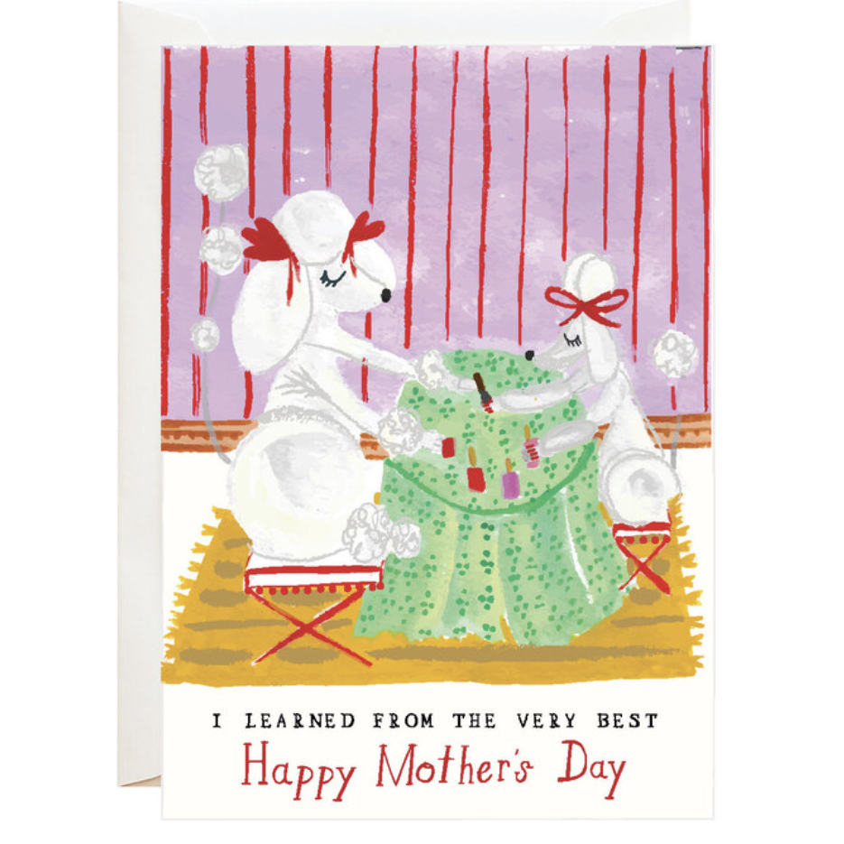 Poodle Manicures Mother's Day Card