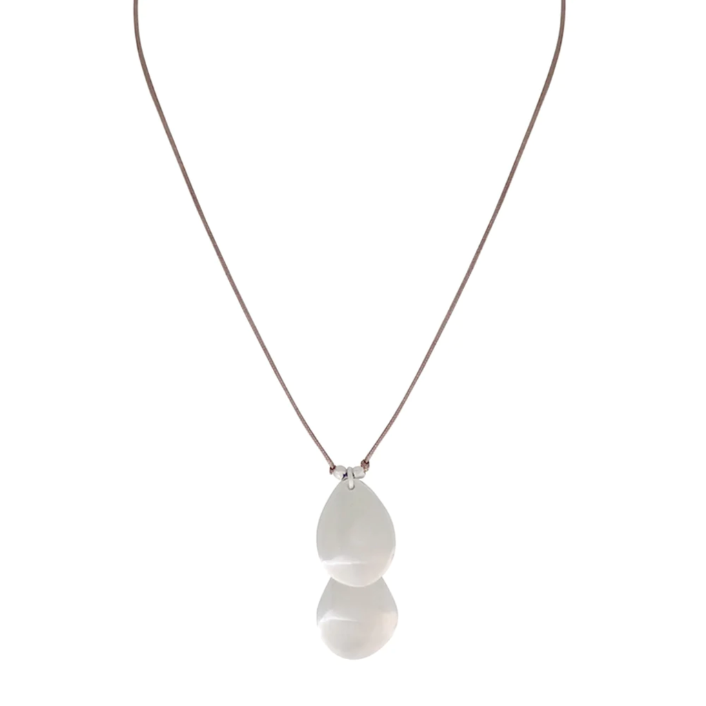 Pool Drop Necklace - Silver