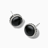 Pebble Dot Onyx Post Earrings