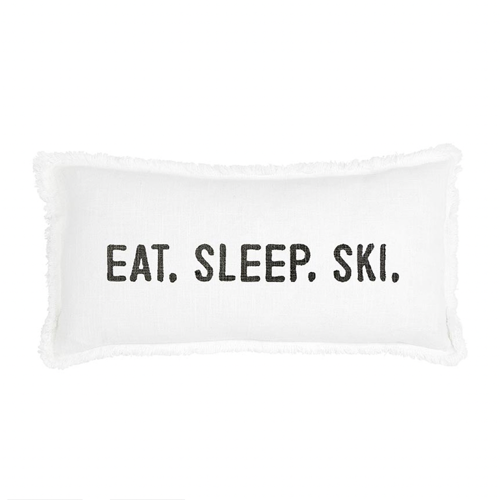 Face To Face Lumbar Pillow - Eat.Sleep.Ski.