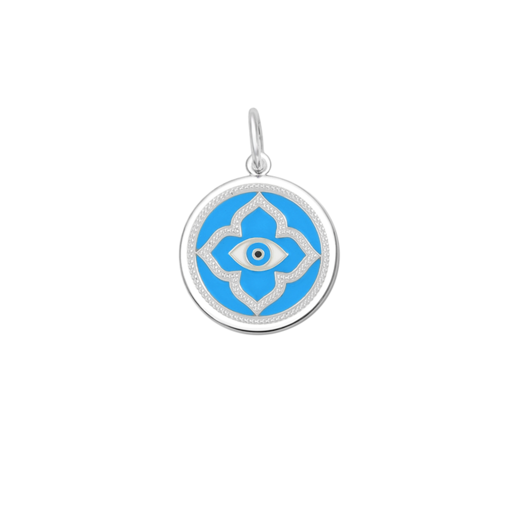 Evil Eye Small Pendant - Turquoise/Silver
