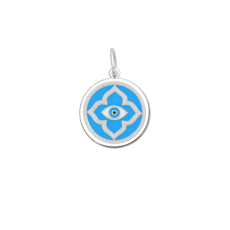 Evil Eye Medium Pendant - Turquoise/Silver