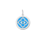 Evil Eye Small Pendant -  Turquoise/Silver
