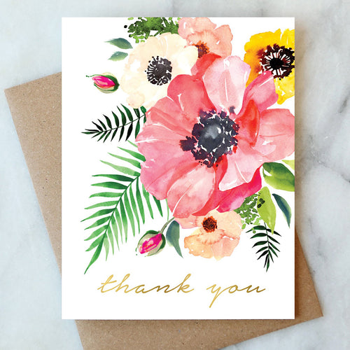 Bouquet Thank You Box - Set Of 6 Cards