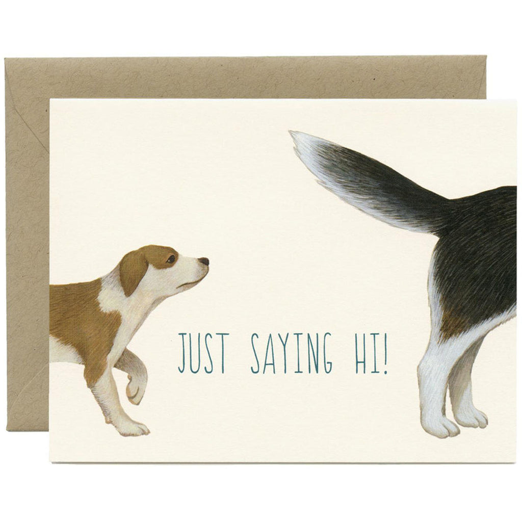 Dogs Saying Hi Card