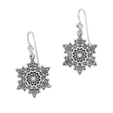 Glint Snowflake French Wire Earrings