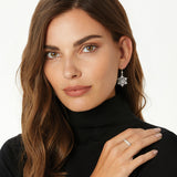 Glint Snowflake French Wire Earrings