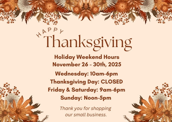 Thanksgiving Holiday Week Hours