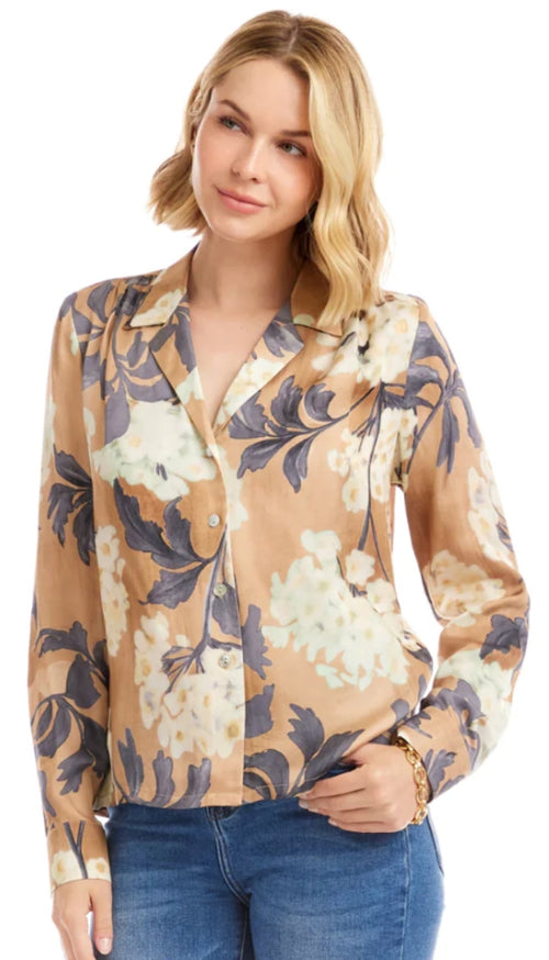 Satin Button Up Shirt