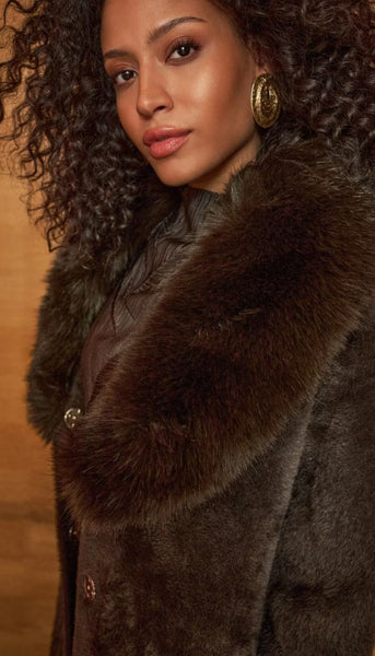 Detachable Faux Fur Shawl Collar