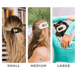 Large Flat Round Clip-Coconut White