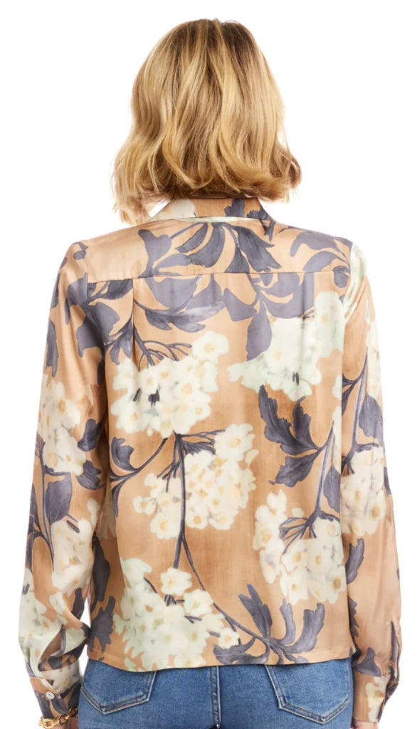 Satin Button Up Shirt