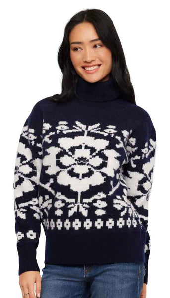 Jacquard Turtleneck Sweater