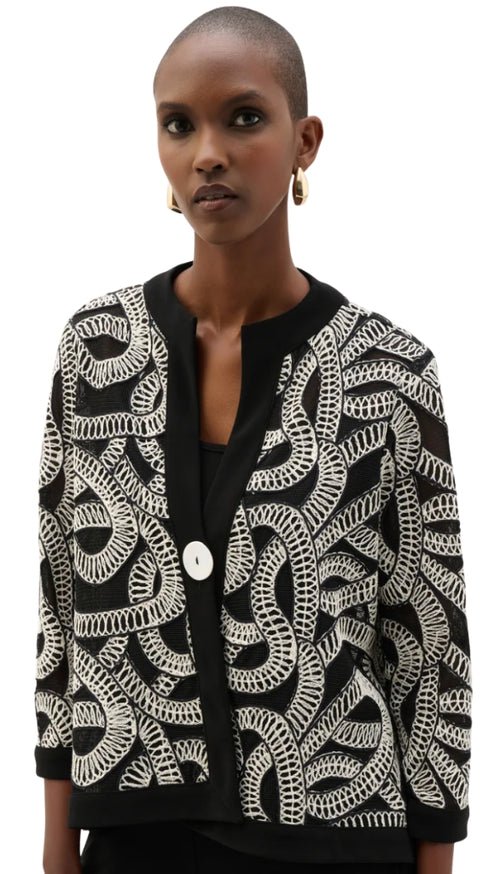 Abstract Print Swing Jacket