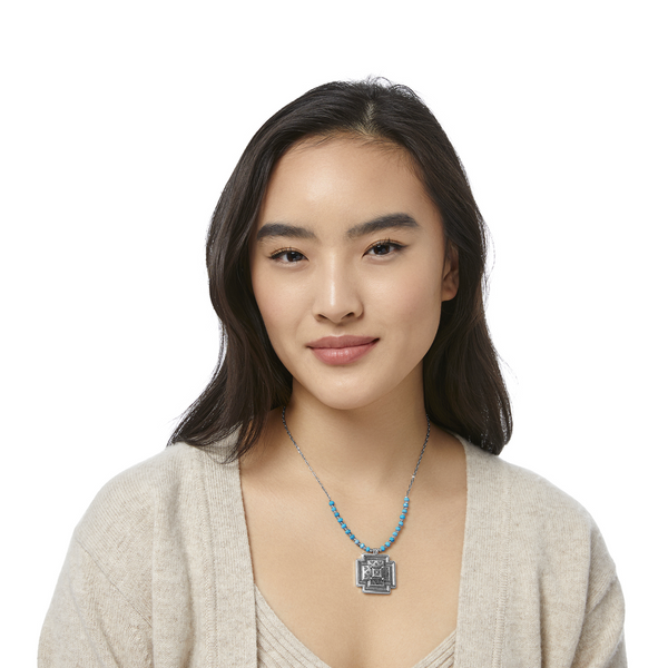 Mosaic Paseo Bead Cross Necklace