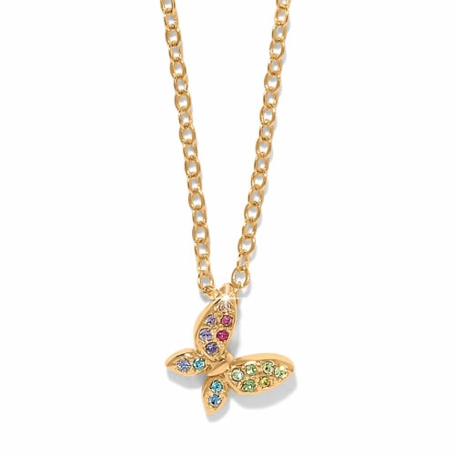 Enchanting Gem Butterfly Necklace