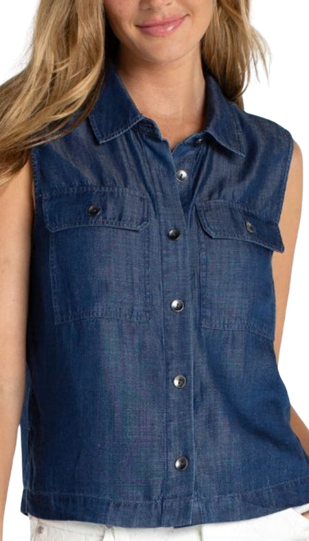 Button Down Top Paisley