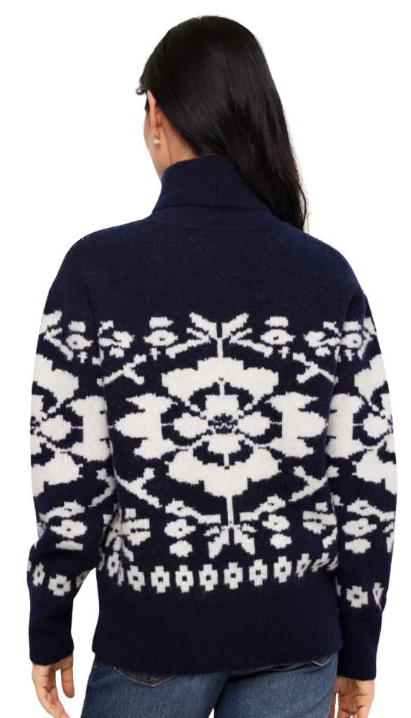 Jacquard Turtleneck Sweater