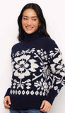 Jacquard Turtleneck Sweater