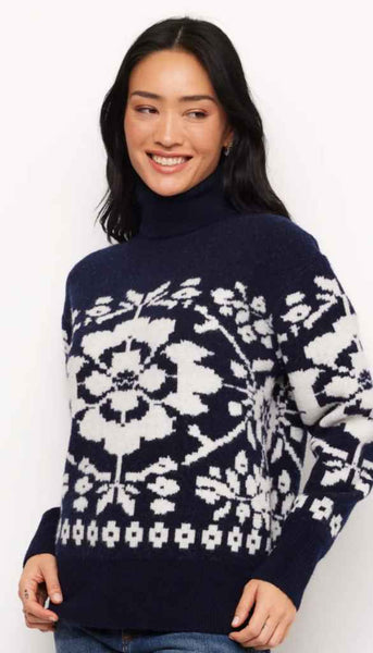 Jacquard Turtleneck Sweater