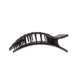 Medium Flat Rectangle Clip-Jet Black Quilted
