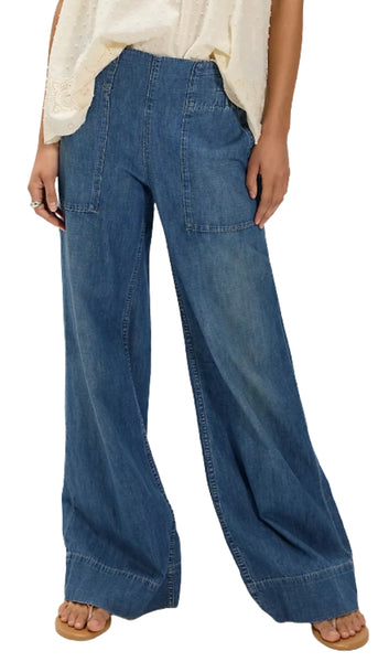 Breezy Denim Pull On - Cobalt