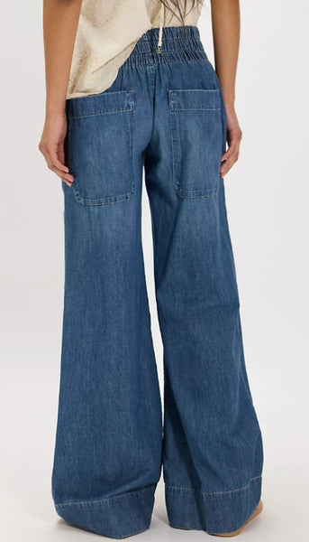 Breezy Denim Pull On - Cobalt