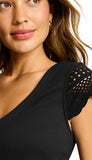 Darcy Crochet Sleeve Short Dress