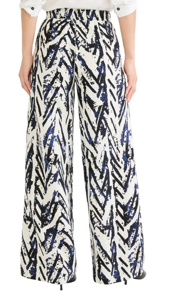 31" Indigo Crosshatch Wide Leg