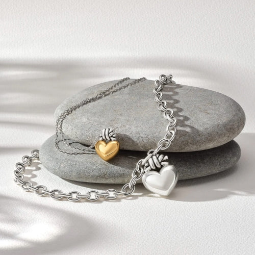 Interlok Love Knot Heart Necklace