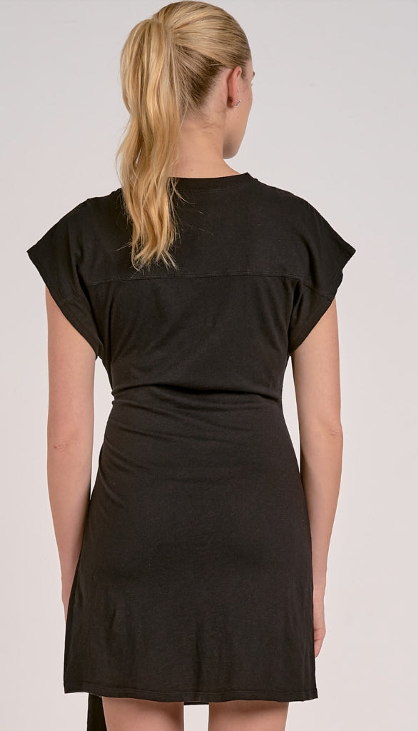 Short Sleeve Side Tie Dress