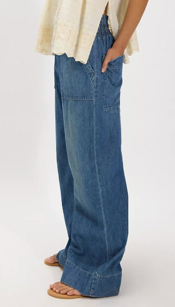 Breezy Denim Pull On - Cobalt