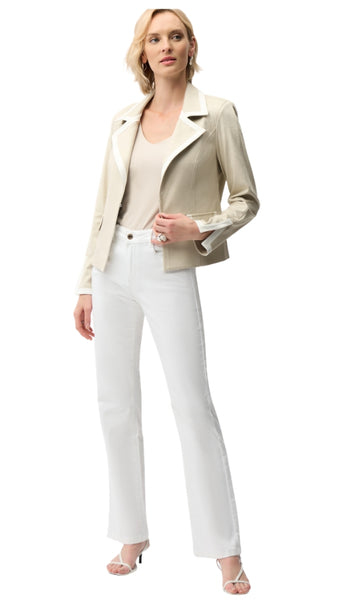 Foiled Faux Suede Fitted Jacket