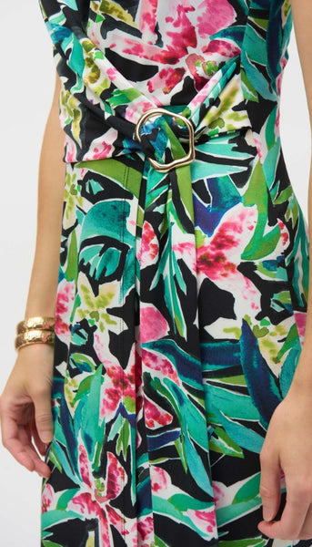 Tropical Print Sheath Dress