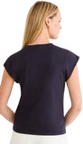 Cap Sleeve V-Neck Supima Cotto